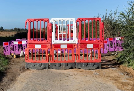 Road closed country lane