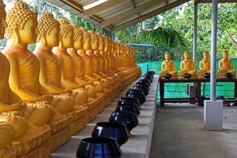 34 Buddha statues representing the 34 human organs