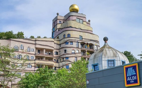 Waldspirale housing estate by Friedensreich Hundertwasser
