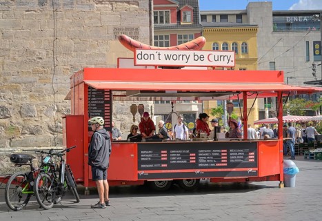 Curry sausage stand