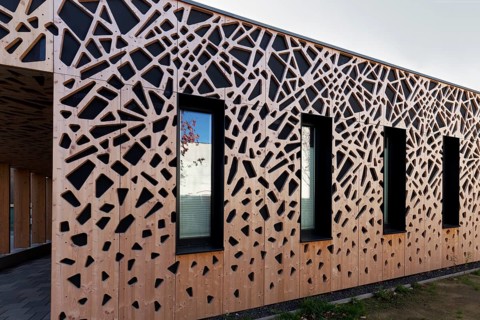 Modern cycle station of the Duesseldorf University of Applied Sciences