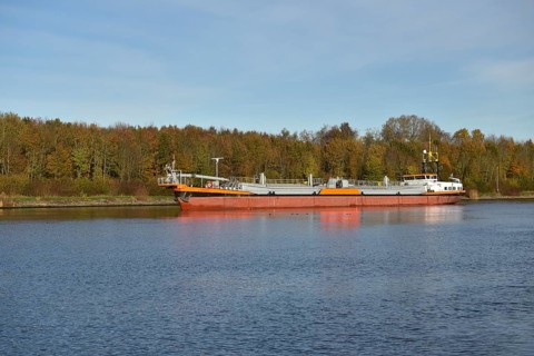 Suction dredger V.D. Graaf SR in the Kiel Canal
