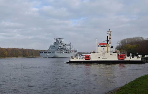 German Navy car ferry and task force supply vessel