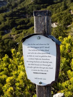 Poem on a notice board at the Herrgottsbank