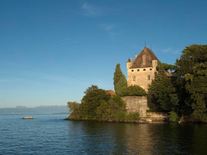 Yvoire Castle on Lake Geneva in the village of Yvoire