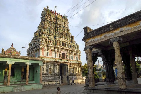 Sri Neelayadhakshi Kayarohaneshwarar Temple built in 1305 A. D. Nagapattinam
