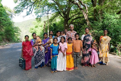 Tourists at Murugan Temple in Pazhamudircholai near Madurai