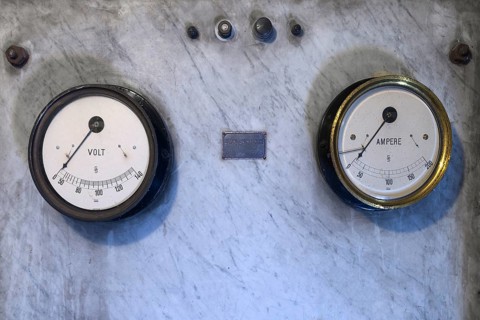 Electricity indicator in the historical electricity plant Werk