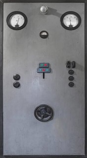 Electricity cabinet in the historic electric power plant Werk