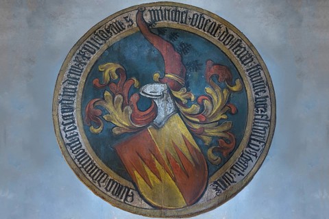 Necropolis sign in the choir room of St. Egidien Church