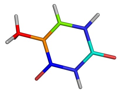 Thymine is one of the four bases in the nucleic acid of DNA that make up the letters ATGC. The others are adenine