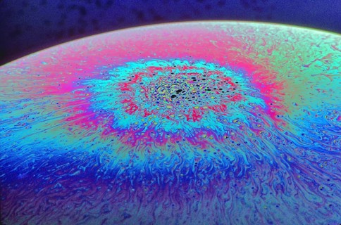 Light Refracting on Bubble Film Surface