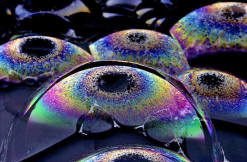 Light Refracting on Bubble Film Surface