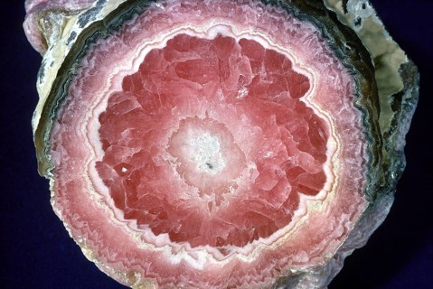 Rhodochrosite Stalactite Cross Section