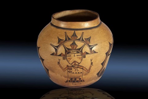 Polychrome Jar with Katsina Designs