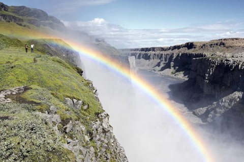 Rainbow Over Dettifoss Falls