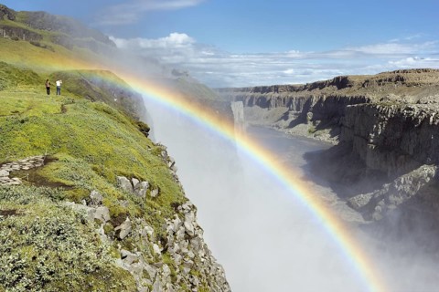 Rainbow Over Dettifoss Falls