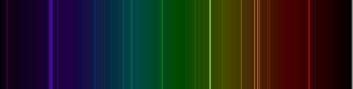 Emission spectrum for Mercury