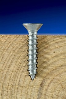 Wood Screw Cross Section Showing Threads
