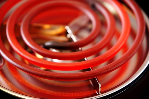 Glowing Heating Element on Electric Stove