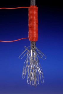 Electromagnet Holding Paperclips
