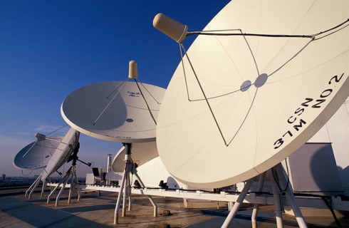 Parabolic Antennas on Rooftop