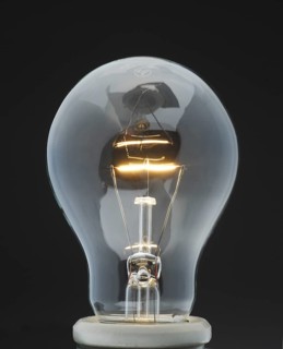 Glowing Tungston Filiment in Electric Light Bulb