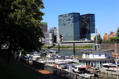Hafenspitze with Hotel Hyatt in the Media Harbour