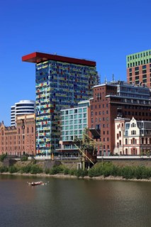 Ensemble of buildings along the Julo-Levin bank in the Media Harbour