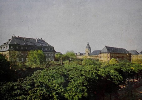 The Deutschordenspalais and the Electoral Palace in Mainz in 1910