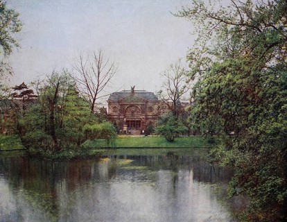 The Landskrone with the Kunsthalle in Duesseldorf in 1910