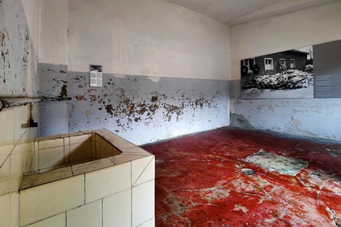 In the crematorium of the camp