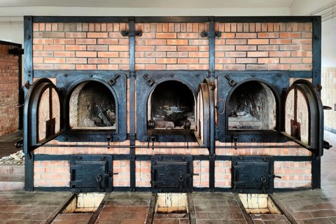 Incinerator in the crematorium of the camp