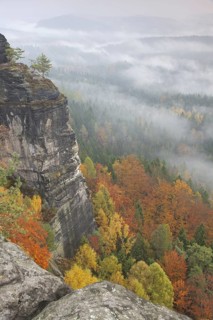 View from Mount Gleitmannshorn over the Kleiner Zschand to Mount Winterstein