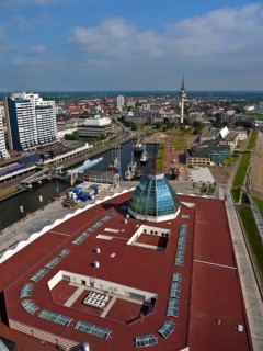 View of the Schiffahrtsmuseum and Mediterraneo from the Atlantic Hotel