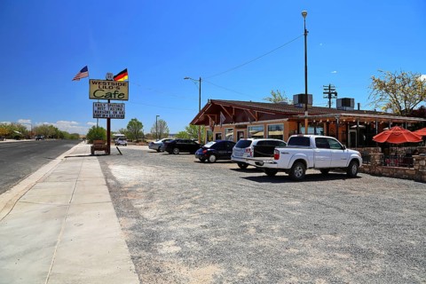 Western town in Seligman on historic Route 66 in the Wild West. Seligman