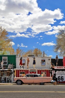 Western town in Seligman on historic Route 66 in the Wild West. Seligman
