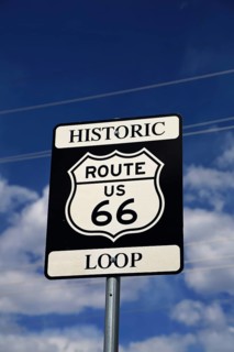 Sign in Seligman on historic Route 66 in the Wild West. Seligman