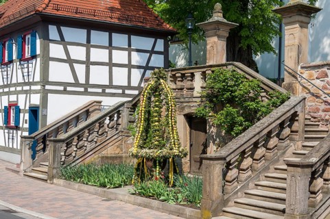 Decorated fountain