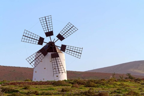 Typical windmill on Fuerteventura