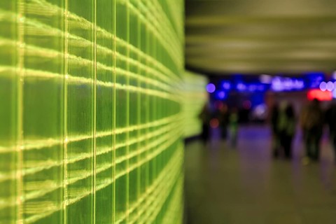 Passers-by in underground passage Passerelle