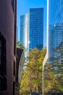 The Skyper skyscraper in the banking district of Frankfurt am Main