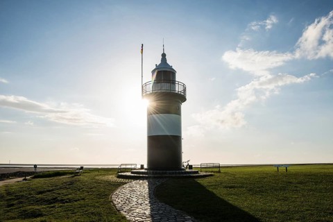 Black and white lighthouse