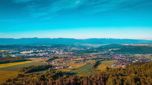 Aerial panorama of the city