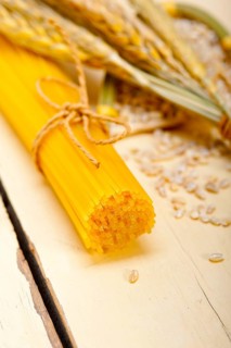 Organic Raw italian pasta and durum wheat grains crop