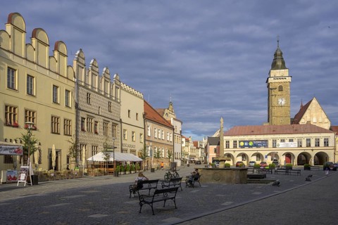 Main square with church tower