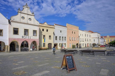Historic houses on the main square of