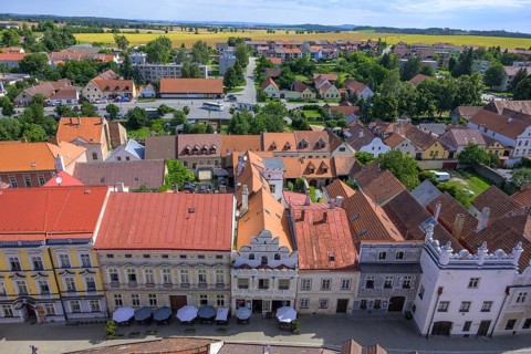 View of the old town from the church tower