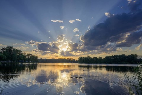 Sunset at Hejtman Pond