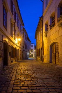 Alley in the old town in the evening